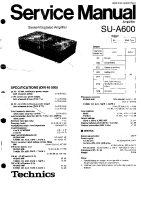 Technics - SUA-600 - Service manual 